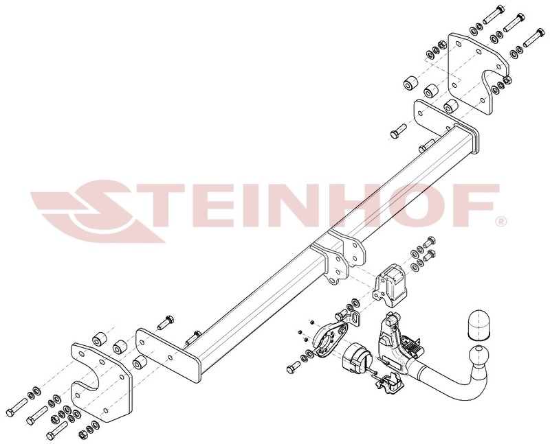 Быстросъёмный фаркоп  Steinhof для Kia EV6 CV 2021- Шар АV