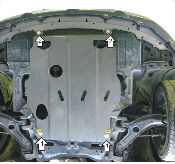 Защита Мотодор для картера, КПП Honda Airwave 2WD 2004-2008