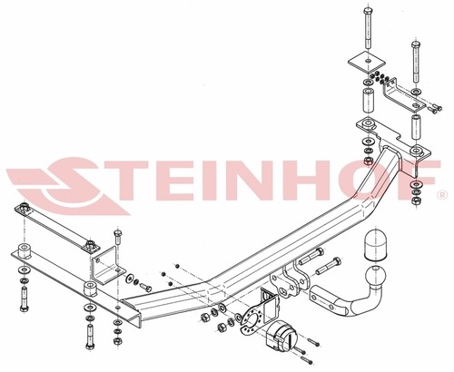 Фаркоп Steinhof Honda Jazz GE,GG (Mk.III) 2008-2014 шар А