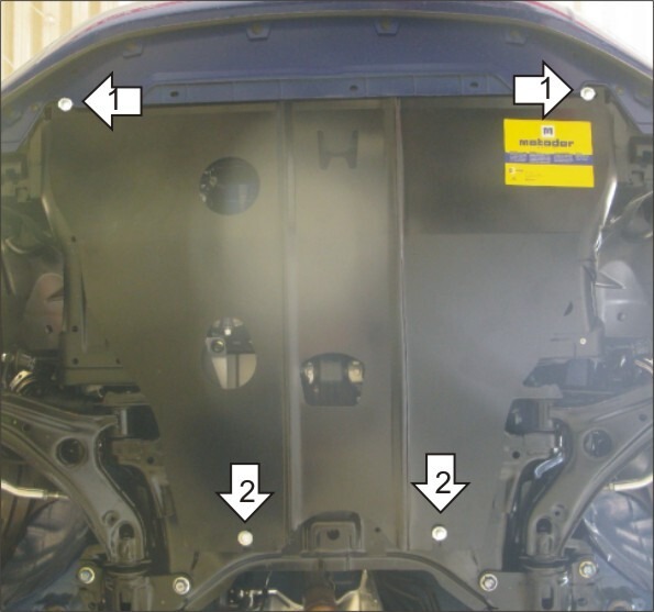 Защита Мотодор для картера, КПП Honda Jazz II 2009-2011