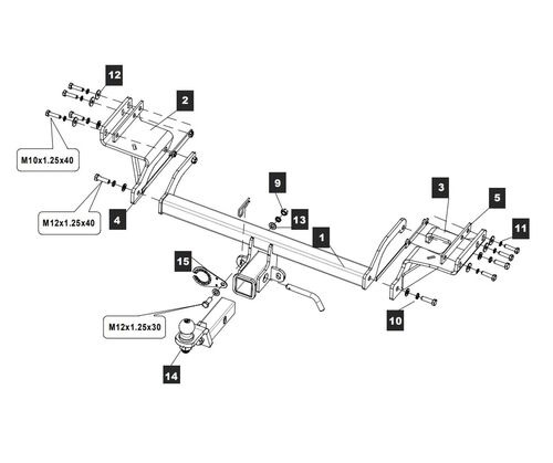 Быстросъёмный фаркоп TowRus для Kia Sportage QL (Mk.IV) 2018-2022 / Hyundai Tucson TL (Mk.III) 2018-2021 Шар Е с антистуком