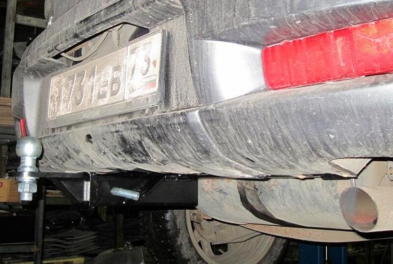 Быстросъёмный фаркоп Бизон с системой антистук для Mitsubishi Outlander (Mk.I) 2003-2007 Шар Е фото 2