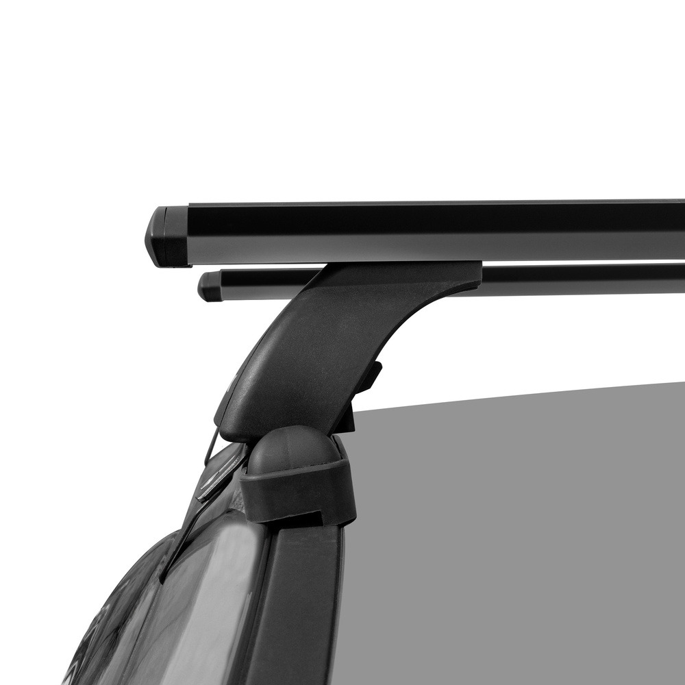 Багажник модельный на гладкую крышу LUX БК1 крыловидные дуги черные фото 8