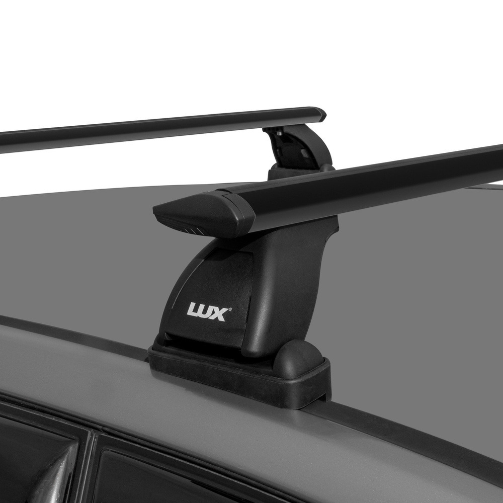Багажник модельный в штатные места LUX БКШМ крыловидные дуги черные фото 6