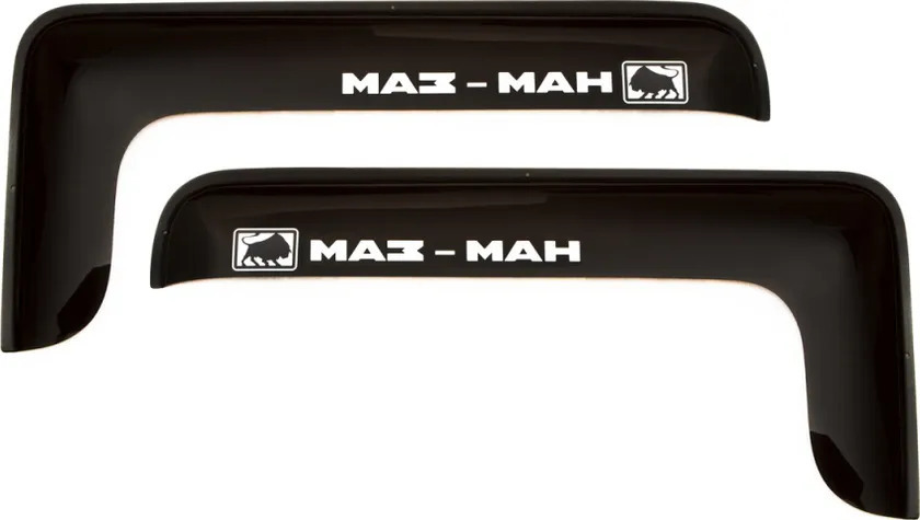 Дефлекторы REIN для окон (накладной скотч 3М) (2 шт.) MAZ-MAN 1998-2022 (короткий) Дымчатый