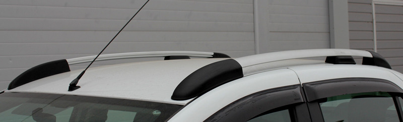 Рейлинги на крышу АПС серые для Renault Logan фото 6