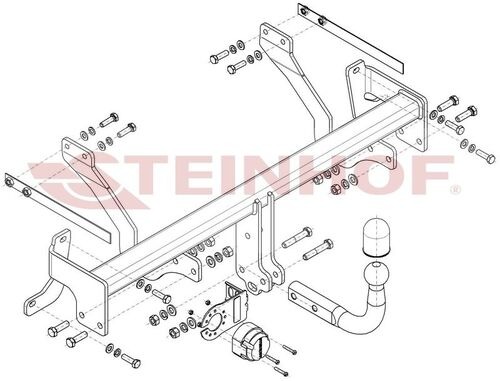 Фаркоп Steinhof для FIAT Doblo Work-Up Pickup (кроме AdBlue) 2010-2022 Шар А