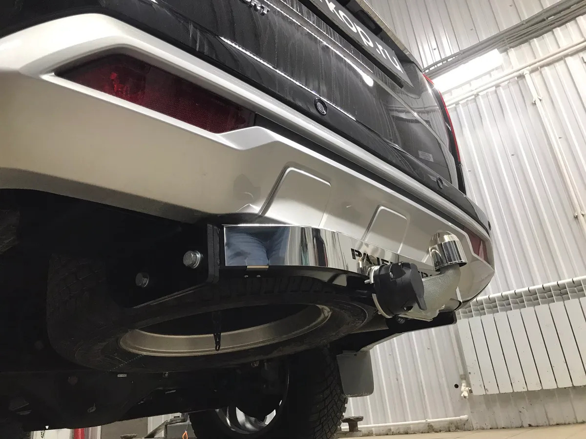 Оцинкованный фаркоп Baltex с накладкой из нержавеющей стали для Mitsubishi Pajero Sport 2021- Шар F фото 2