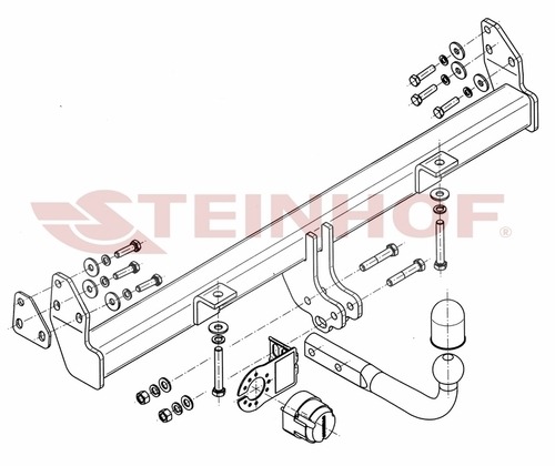 Фаркоп Steinhof для Land Rover Freelander L314 (Mk.I) 1998-2006 шар А