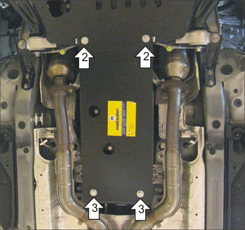 Защита алюминиевая Мотодор для КПП Lexus GS 300 2008-2012
