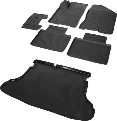 Комплект ковриков Rival для салона и багажника Lada Vesta седан, Cross седан 2015-2022