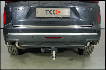 Фаркоп оцинкованный ТСС для Exeed VX 2.0L 4WD (Mk.I) 2021- нерж. шар Е фото 2