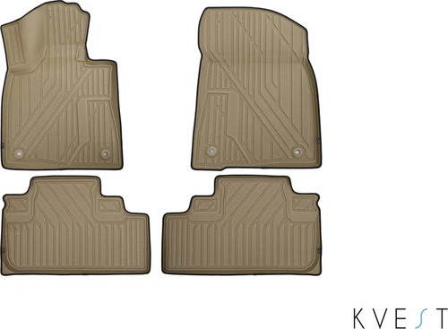 Коврики KVEST 3D для салона Lexus RX IV 2015-2022 Бежевый, черный кант
