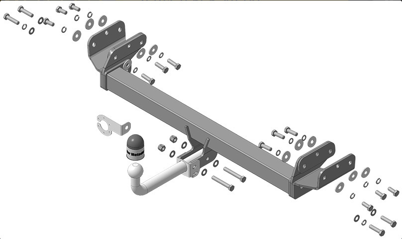 Фаркоп с оцинк. шаром Motodor для Omoda C5 (Mk.I) 2024- шар А