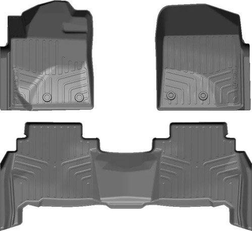 Коврик SRTK 3D LUX для салонаToyota Land Cruiser 200 рестайлинг 2012-2022 Черный