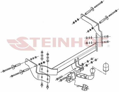 Быстросъёмный фаркоп Steinhof для Citroen C-Crosser (Mk.II) 2007-2012 /  Mitsubishi Outlander XL (Mk.II) 2007-2012 /  Peugeot 4007 (Mk.I)  2007-2012 Шар  AV