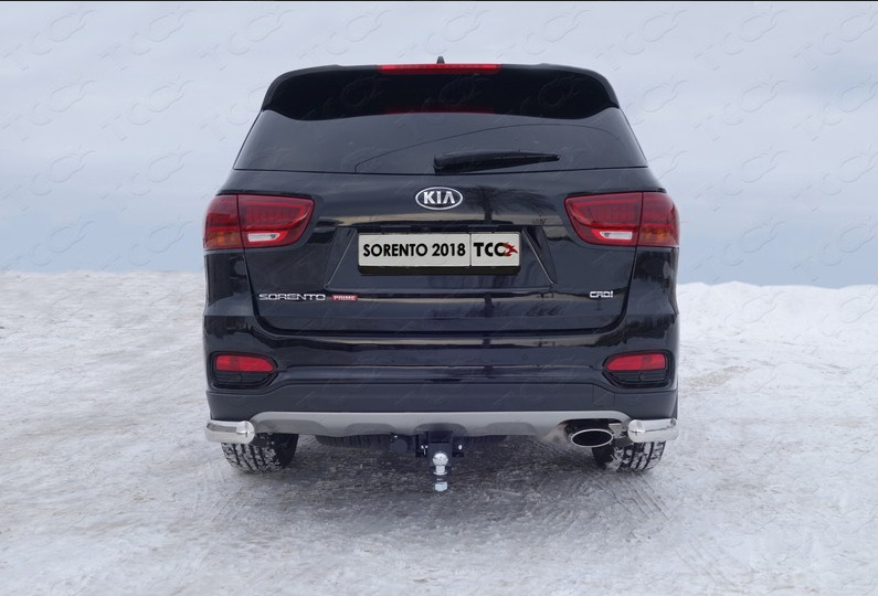Фаркоп ТСС оцинкованный для Kia Sorento Prime UM (Mk.III) 2018-2020 нерж. шар Е фото 2