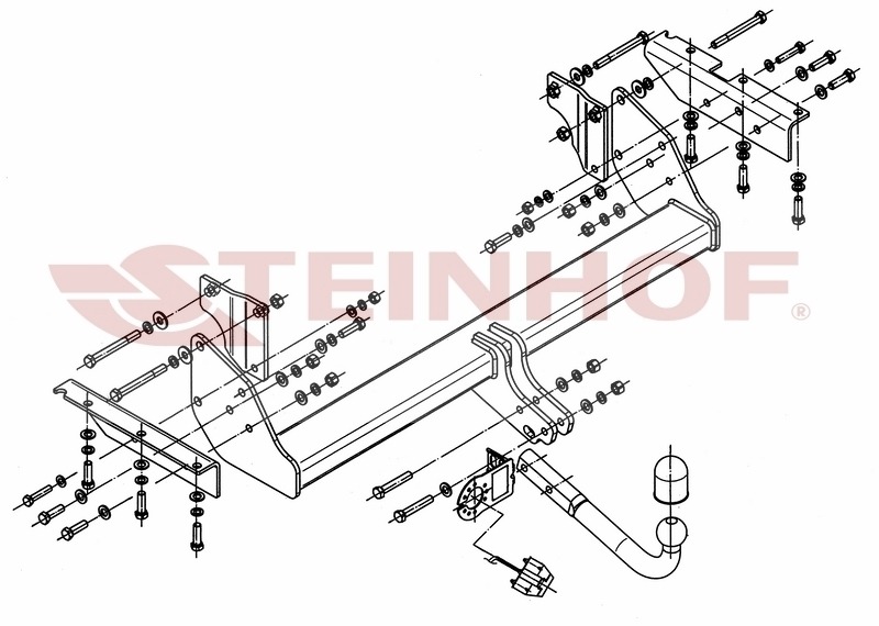 Фаркоп Steinhof Mitsubishi Pajero IV 3/5 дверей 2007-2020 шар А