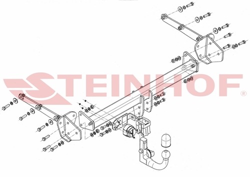 Фаркоп Steinhof для Subaru Outback BS (Mk.V) 2015-2021 шар V