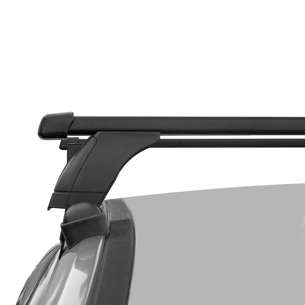 Багажник модельный на гладкую крышу LUX БК3 прямоугольные дуги черные фото 4