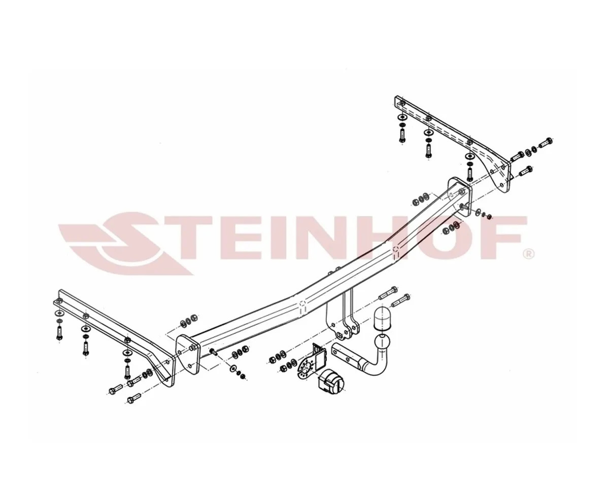 Фаркоп Steinhof для Chrysler Voyager Stown Go 2004-2008 / Chrysler Grand Voyager Stown Go 2004-2008 / Dodge Caravan Stown Go 2004-2008 /  Dodge Grand Caravan Stown Go 2004-2008 Шар А