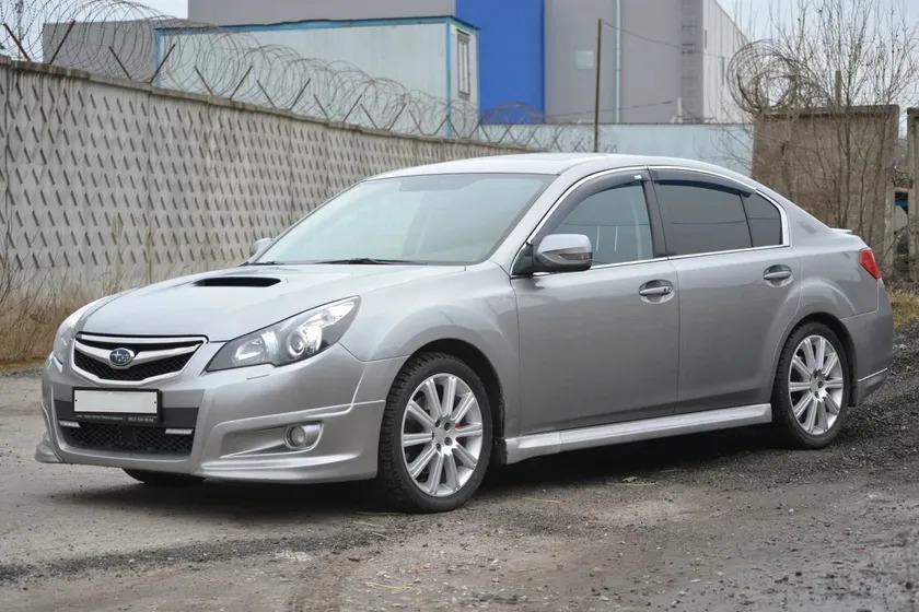 Дефлекторы V-Star для окон (с хром. молдингом) Subaru Legacy V седан 2009-2014