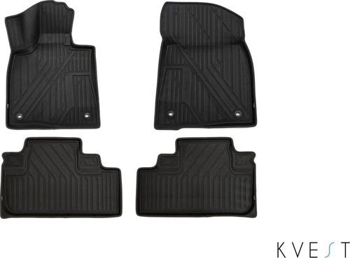 Коврики KVEST 3D для салона Lexus RX IV 2015-2022 Черный, серый кант