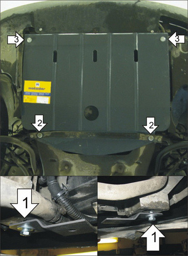 Защита Мотодор для картера и КПП Citroen С5 I 2000-2004