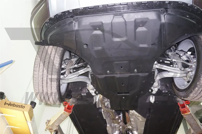 Защита композитная АВС-Дизайн для картера и КПП (2 части) Audi Q7 II до рестайлинга 2015-09.2020 фото 6