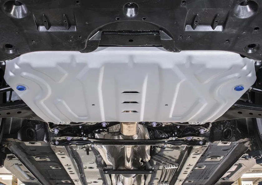 Защита алюминиевая Rival для картера и КПП (увеличенная) Lexus ES VII 2018-2022 фото 2