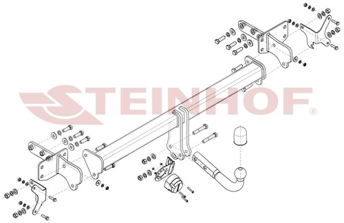 Фаркоп Steinhof для KGM Torres (Mk.I) 2023-/ SsangYong Torres (Mk.I) 4WD 2022-2023 шар A