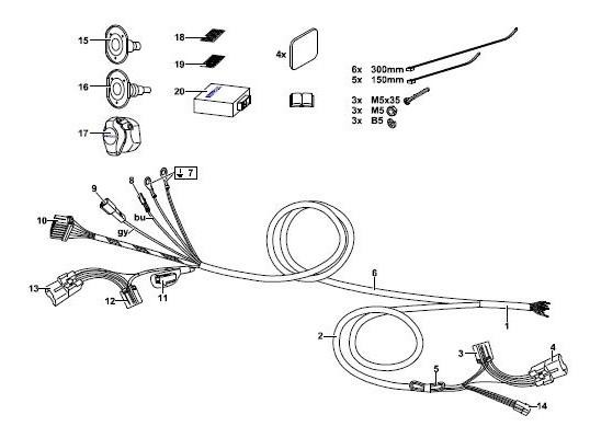 Комплект электрики фаркопа WESTFALIA для Toyota RAV4 13-пин