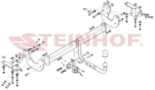 Фаркоп Steinhof для Nissan X-Trail T32 (Mk.III) 2014-2022 / Renault Koleos HZG (Mk.II) 2016-2020 Шар А