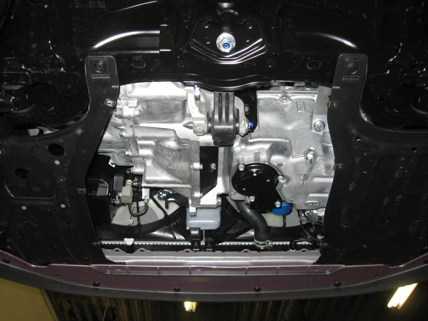 Защита алюминиевая АВС-Дизайн для картера и КПП Honda Jazz II 2008-2014 фото 2