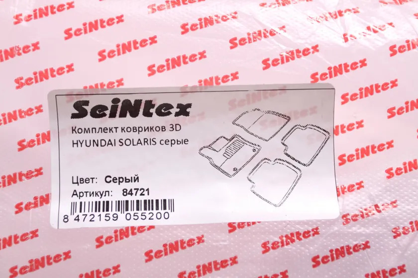 Коврики Seintex 3D ворсовые для салона Hyundai Solaris 2010-2013 фото 2