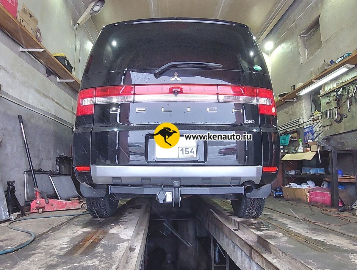 Фаркоп Halty для Mitsubishi Delica D5 (Mk.I) 2007-2019, 2019- (кроме Urban Gear) шар A фото 2