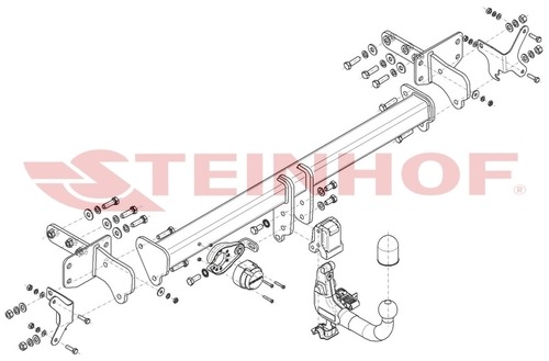 Фаркоп Steinhof для KGM Torres (Mk.I) 2023-/ SsangYong Torres (Mk.I) 4WD 2022-2023 шар V