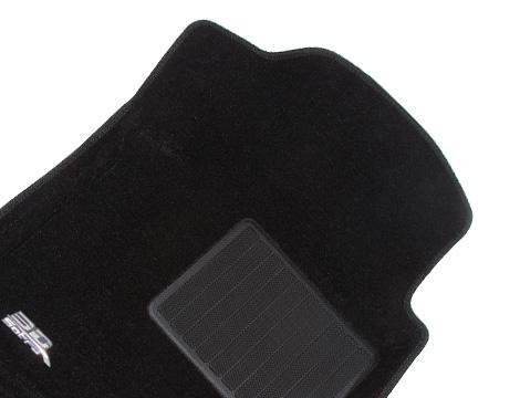 Коврики салона текстильные MB X166 GL-Class LINER 3D Lux с бортиком черные фото 2