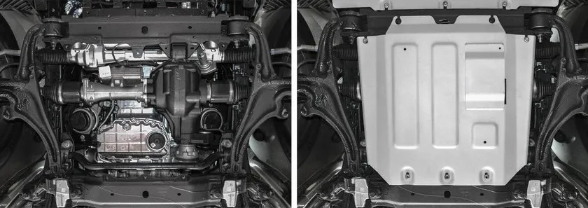 Защита алюминиевая Rival для картера Mercedes-Benz G-klasse W464 2018-2022 фото 3