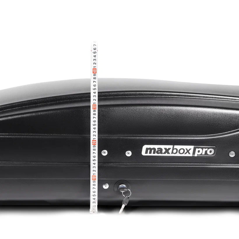Бокс на крышу MaxBox PRO 430 черный матовый фото 14