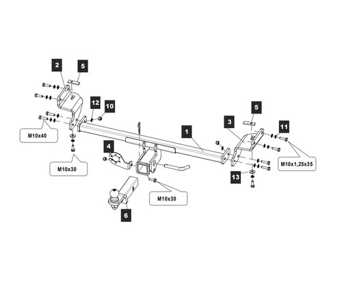 Быстросъёмный фаркоп TowRus для Hyundai Creta (Mk.I/Mk.II) 2015-2022 / Solaris HC (Mk.I) 2024- Шар Е
