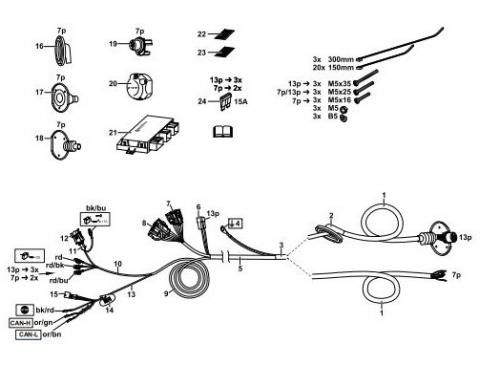Комплект электрики WESTFALIA MU для Audi Q3