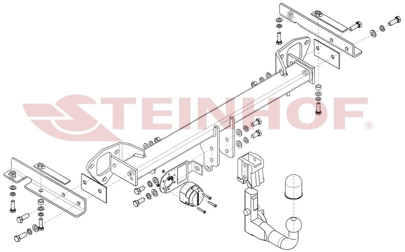 Быстросъёмный фаркоп Steinhof для Subaru Forester (Mk.III) 2008-2013 Шар AV