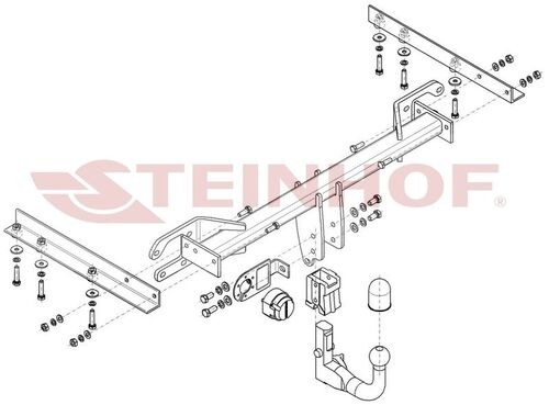 Фаркоп Steinhof для Subaru Outback BR (Mk.IV) 2009-2015 шар V