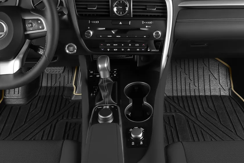 Коврики KVEST 3D для салона Lexus RX IV 2015-2022 Черный, бежевый кант фото 2