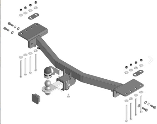 Фаркоп Motodor с оцинк. шаром для KGM Rexton (Mk.I) 2023- шар Е