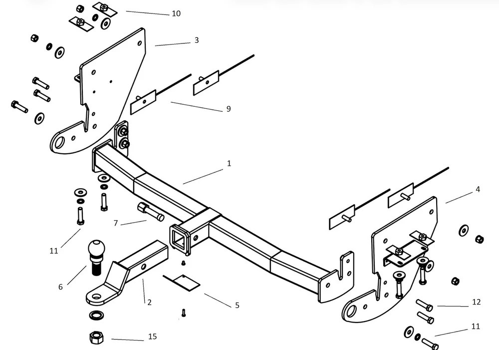 Быстросъёмный фаркоп Бизон для Oting Palasso (Mk.I) 2024- Шар Е