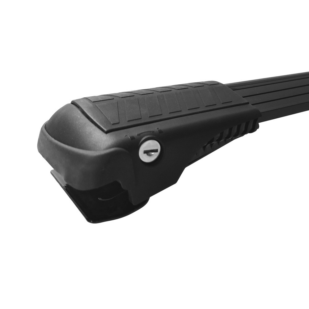 Багажник универсальный на рейлинги Lux Хантер черный с доп прижимами. фото 11