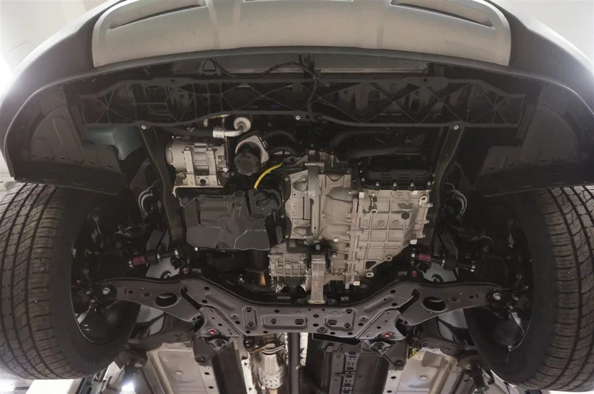 Защита алюминиевая АВС-Дизайн для картера и КПП Hyundai Santa Fe III 2012-2018 фото 2