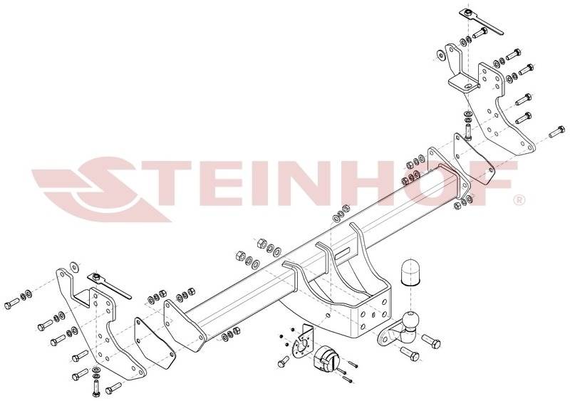 Steinhof Фаркоп Isuzu D-MAX RG (Mk.III) бампер со ступенькой 2021- Шар F